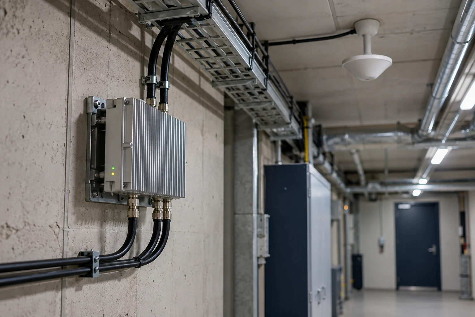 Indoor mobile repeater equipment and antenna installation