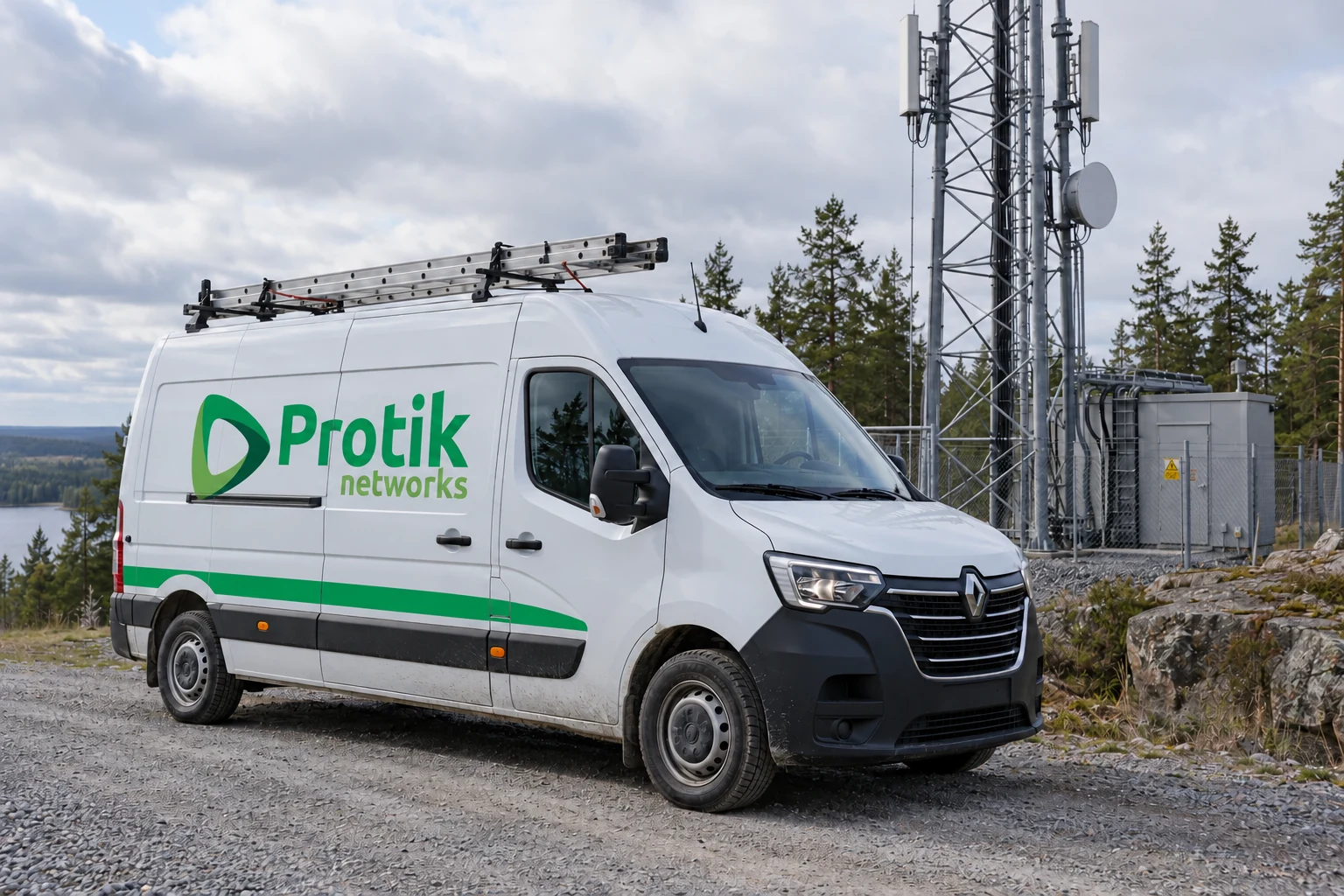 Protik Networks intervention vehicle at a telecom site