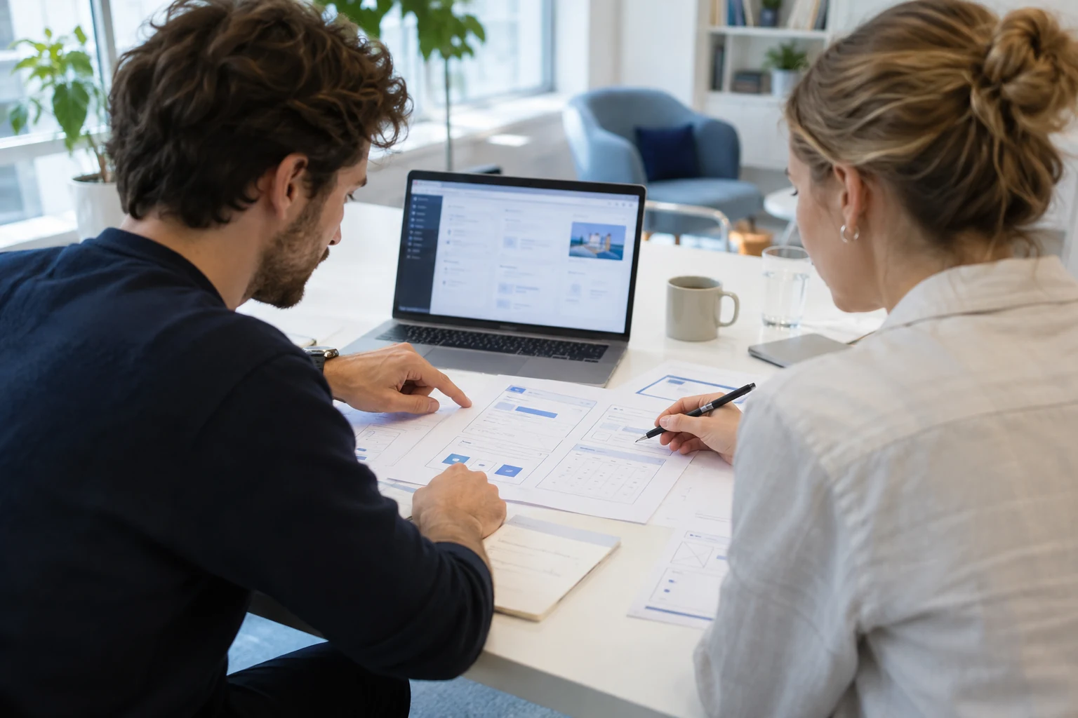 Application workflow and interface planning